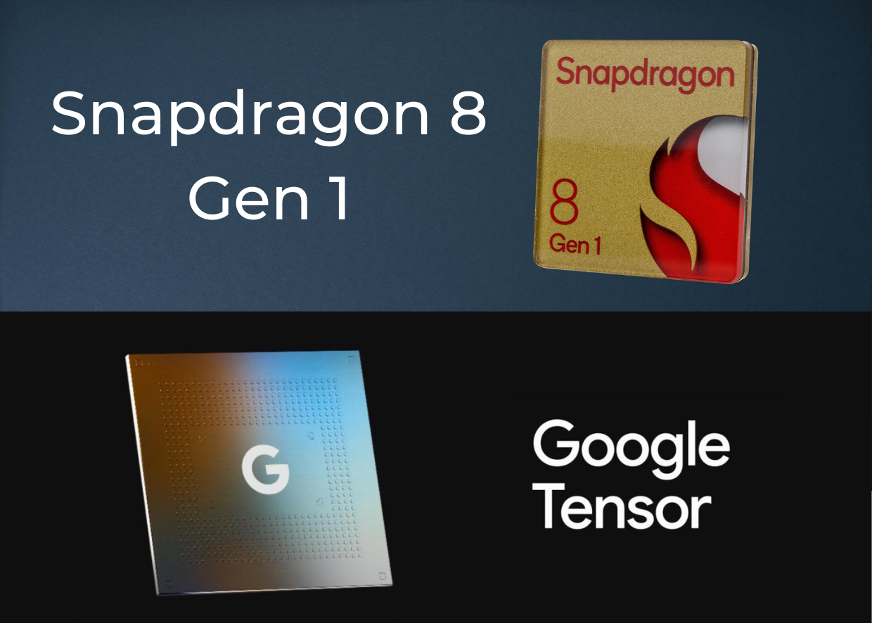 صراع العمالقة: مقارنة بين معالج كوالكوم Snapdragon 8 Gen 1 ومعالج جوجل Tensor
