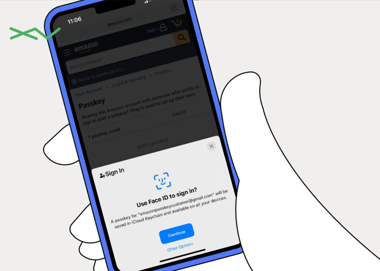 أمازون تتيح مفاتيح المرور دون كلمة مرور عبر الويب و iOS
